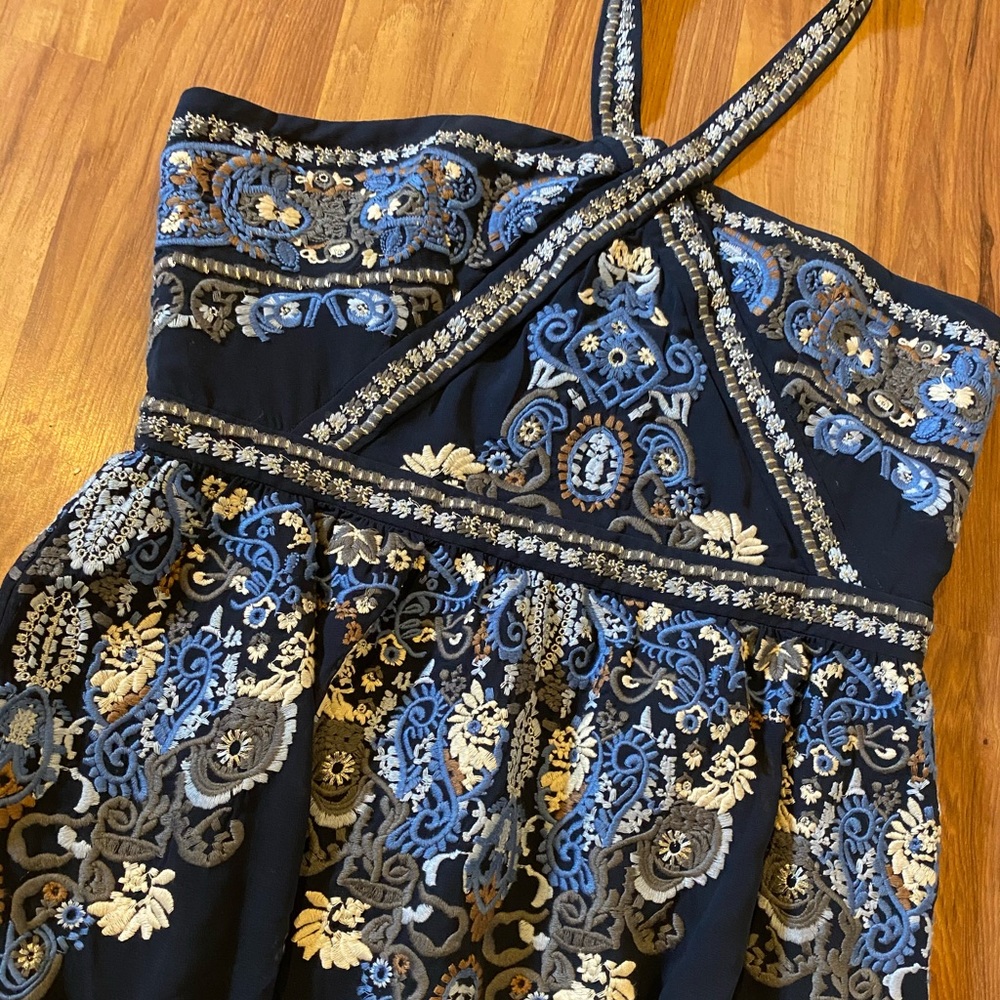 Embroidered maxi dress.